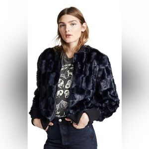 Cupcakes and Cashmere Amy Faux Fur Bomber Jacket